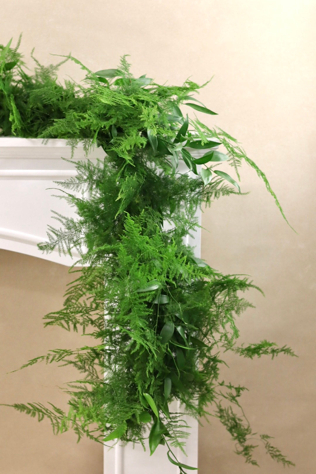 Plumosa and Italian Ruscus Garland