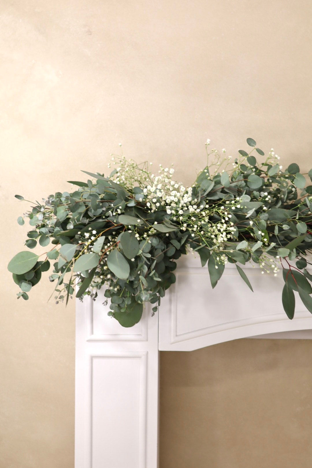 Gunni, Silver Dollar, Baby Blue and Babies Breath Garland