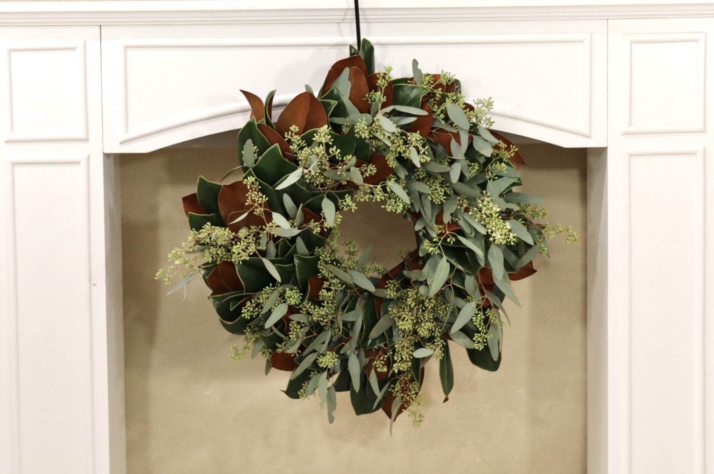 Magnolia and Seeded Eucalyptus Wreath