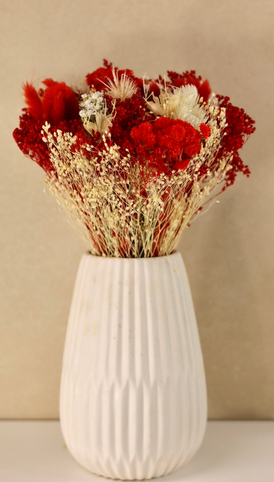Bleached Red n16 Dried Bouquet