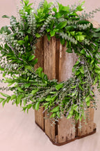 Baby Blue Eucalyptus Israeli Ruscus and Dried Lavender Wreath