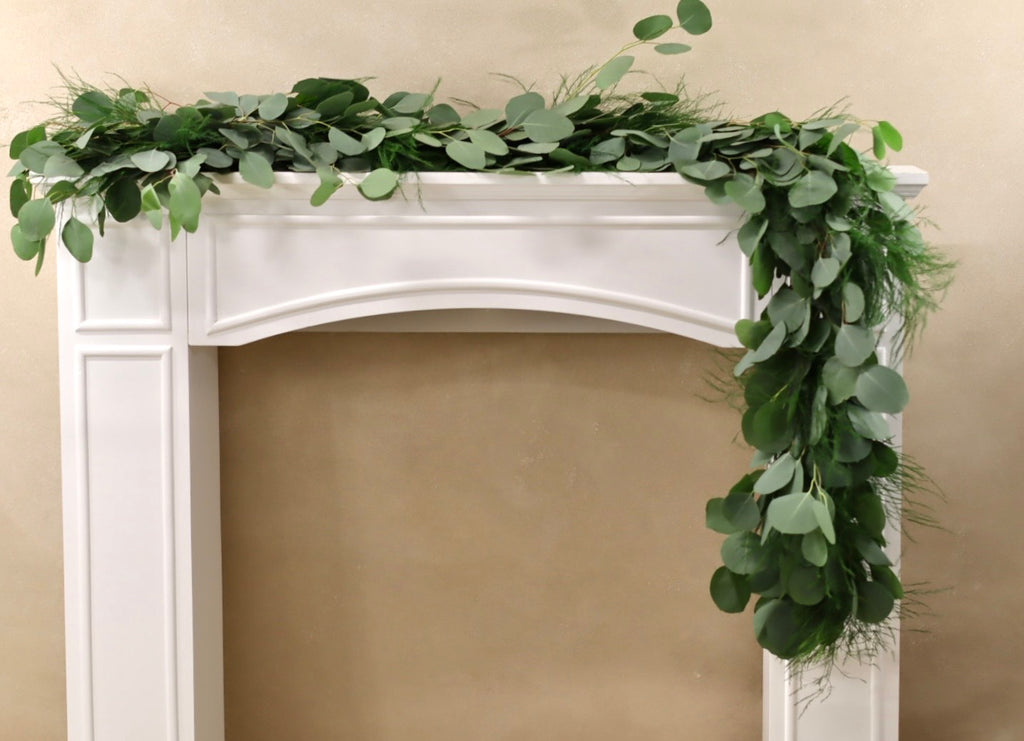 Silver Dollar Eucalyptus and Tree Fern Garland