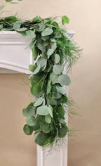 Silver Dollar Eucalyptus and Tree Fern Garland