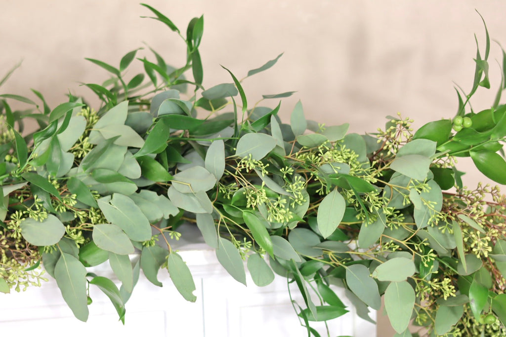 Italian Ruscus Seeded Eucalyptus Garland
