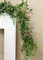 Italian Ruscus Seeded Eucalyptus Garland