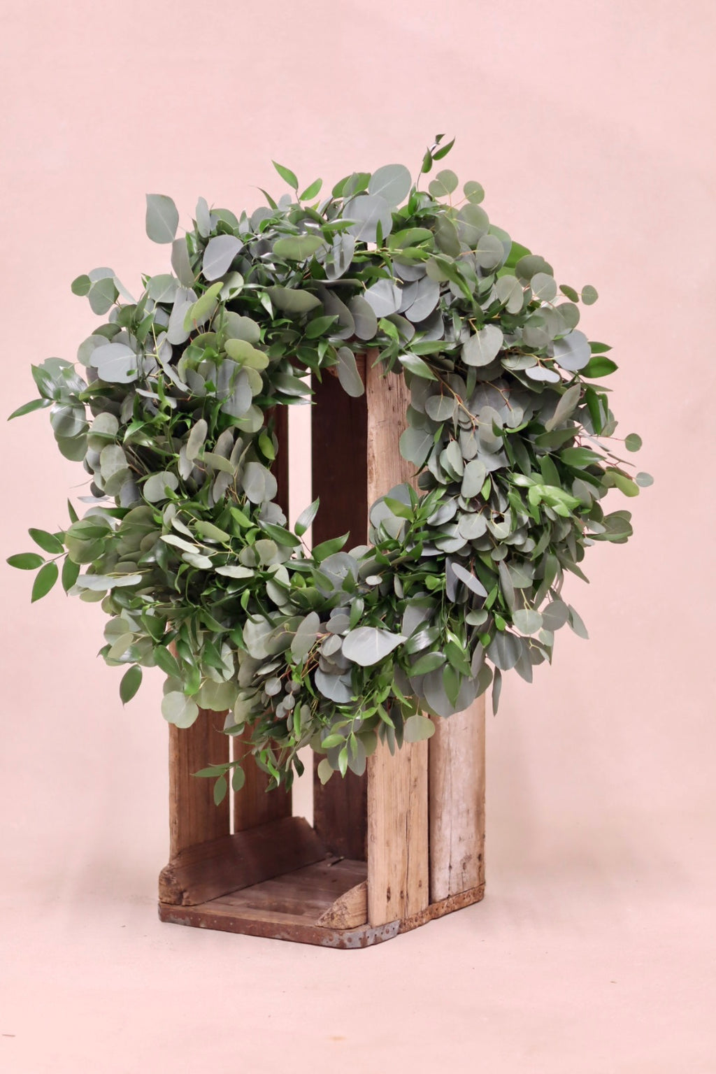 Italian Ruscus & Silver Dollar Eucalyptus Wreath