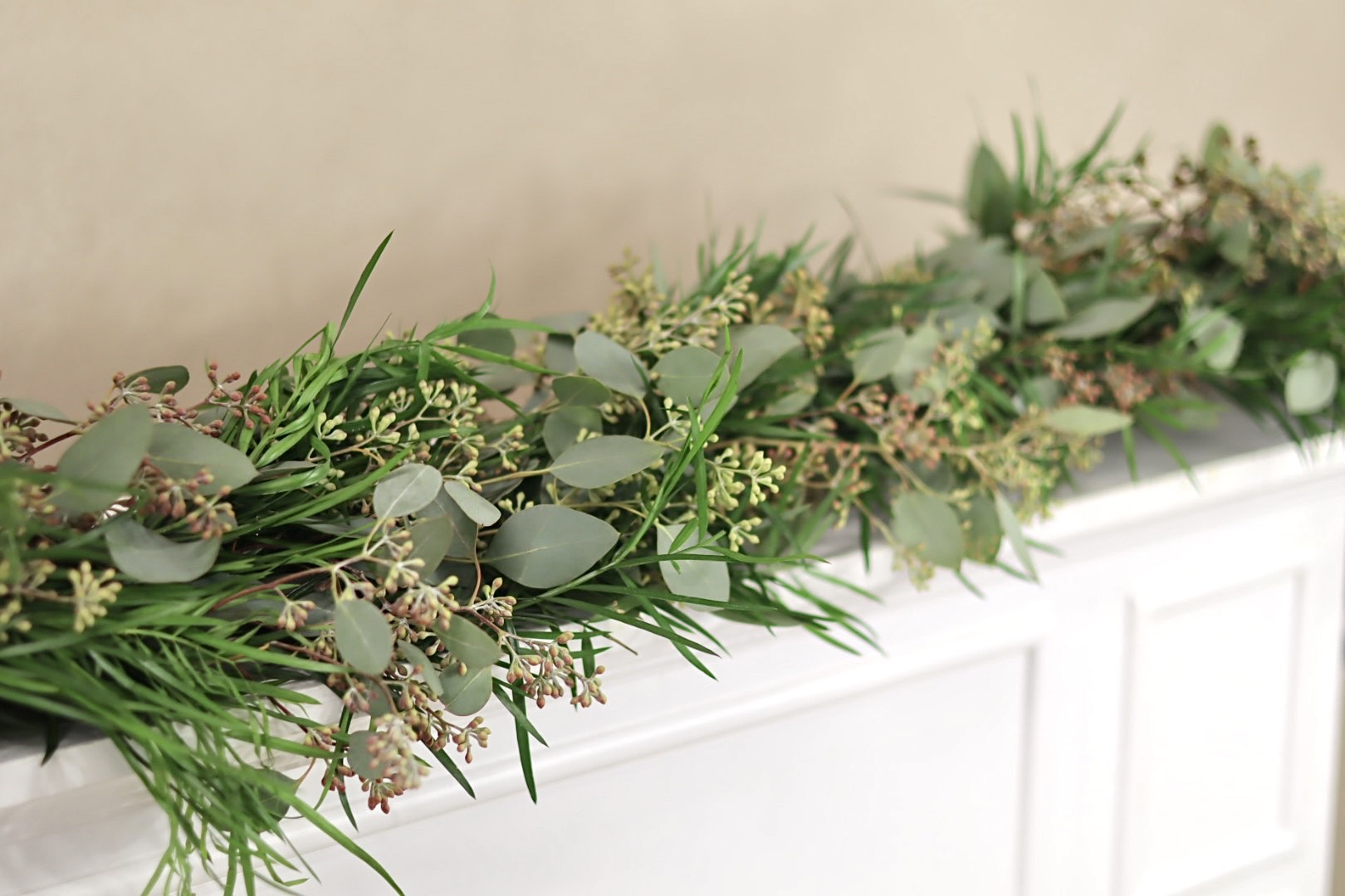 Weeping Podocarpus Seeded Eucalyptus Garland