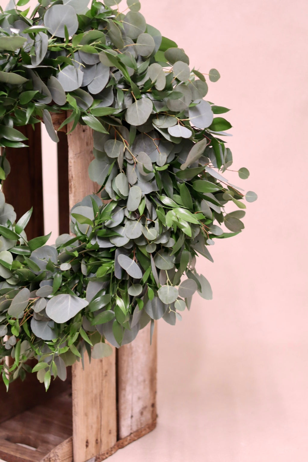 Italian Ruscus & Silver Dollar Eucalyptus Wreath