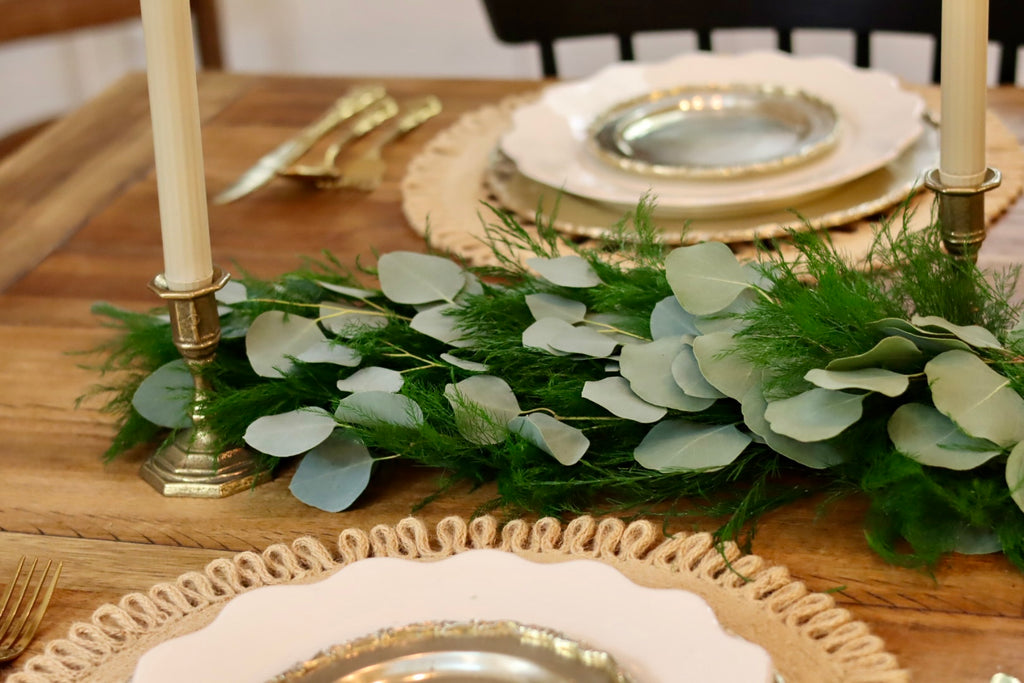 Silver Dollar Eucalyptus and Tree Fern Garland