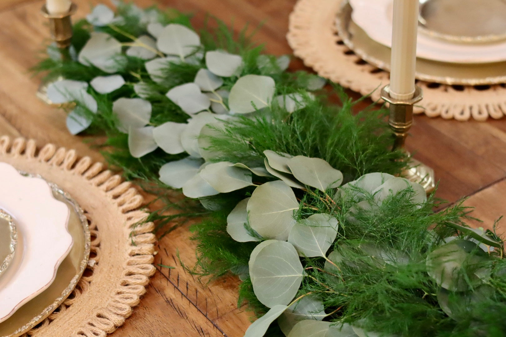Silver Dollar Eucalyptus and Tree Fern Garland